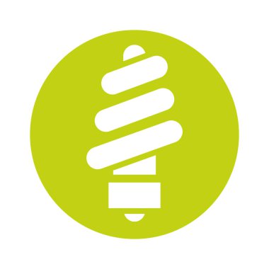 Ekonomi ampulü ışığı simgesi izole