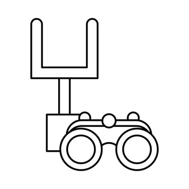 american football arch with binoculars