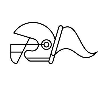 success flag mark with american football helmet