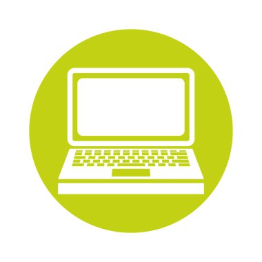 dizüstü bilgisayar aygıtı izole edilmiş simge