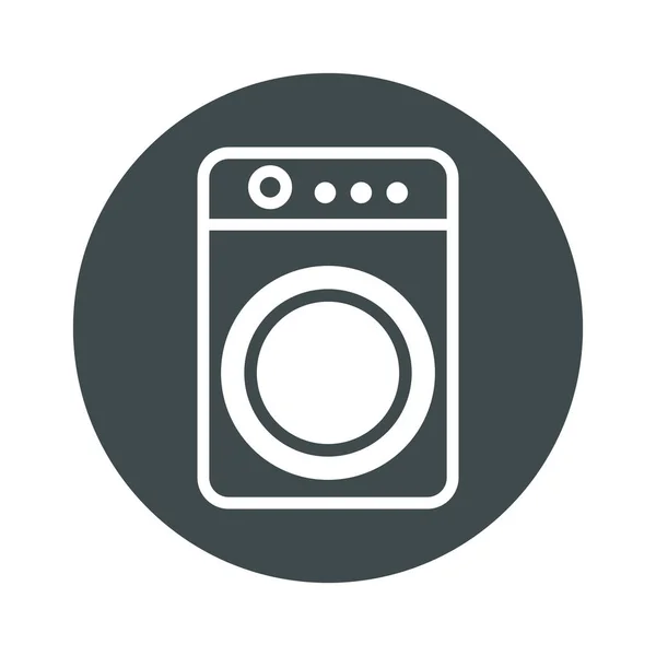 Pralka urządzenia gospodarstwa domowego ikona izolowane — Wektor stockowy