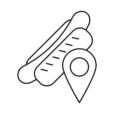 pin pointer location with hot dog