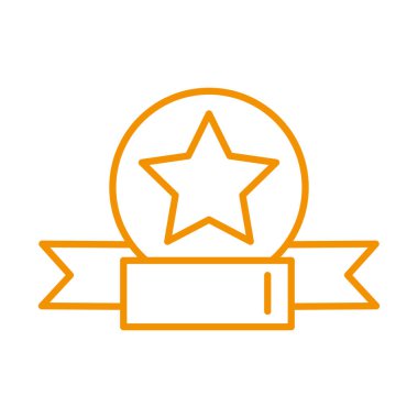 ribbon frame with star award icon