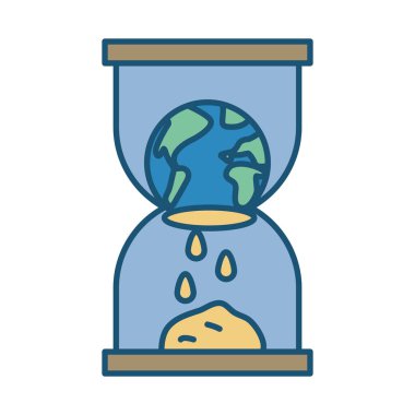 world planet earth in hourglass