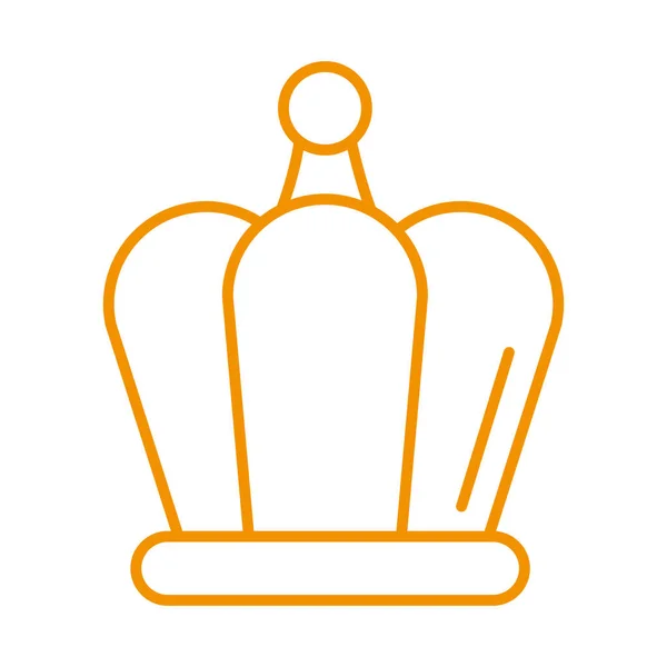 Couronne vainqueur icône isolée royale — Image vectorielle