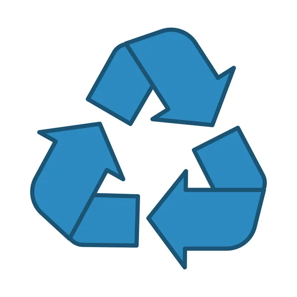 Flechas reciclar símbolo ecología icono — Vector de stock