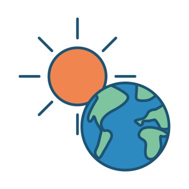 world planet earth with sun