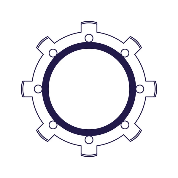 Gear wheel icon, flat design — 스톡 벡터