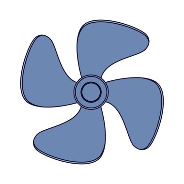 Beyaz arkaplan üzerinde pervane simgesi