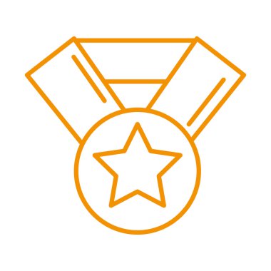 medal award victory isolated icon