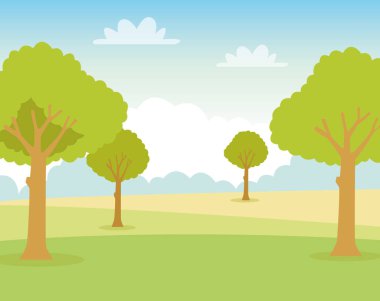 Ekoloji manzarası doğa sahnesi simgesi