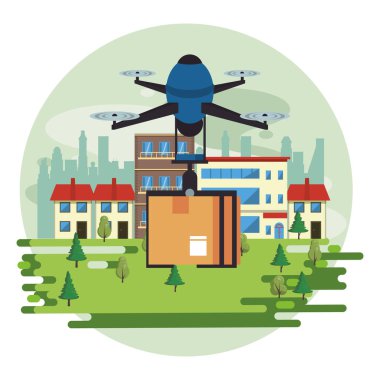 İnsansız hava aracı teknolojisi şehirde uçuyor.