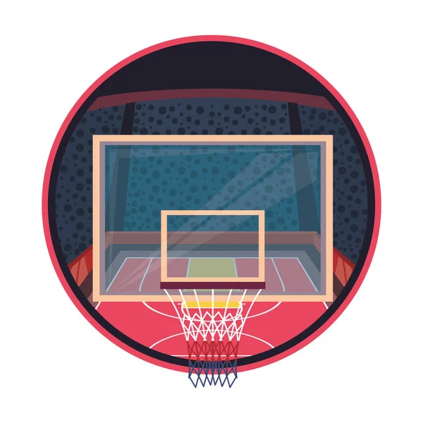 Basketbal sport apparatuur geïsoleerd pictogram — Stockvector