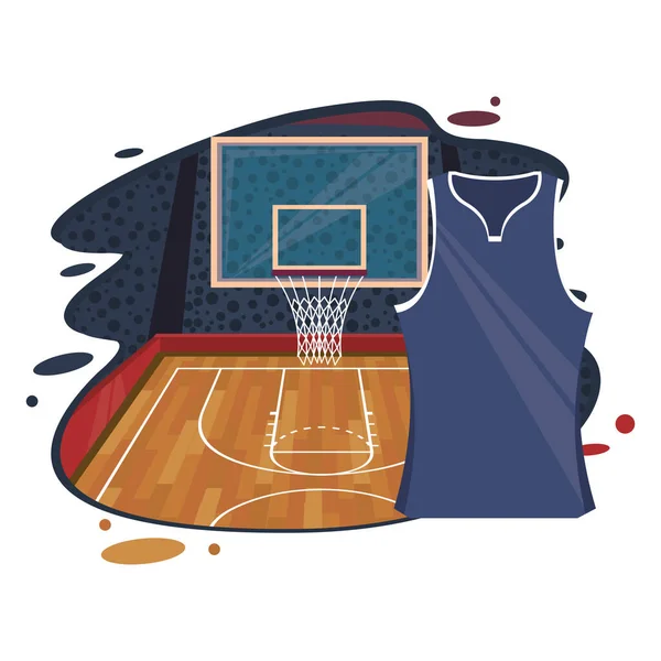 Equipo deportivo de baloncesto icono aislado — Archivo Imágenes Vectoriales