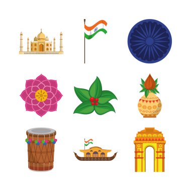 bundle of india set icons