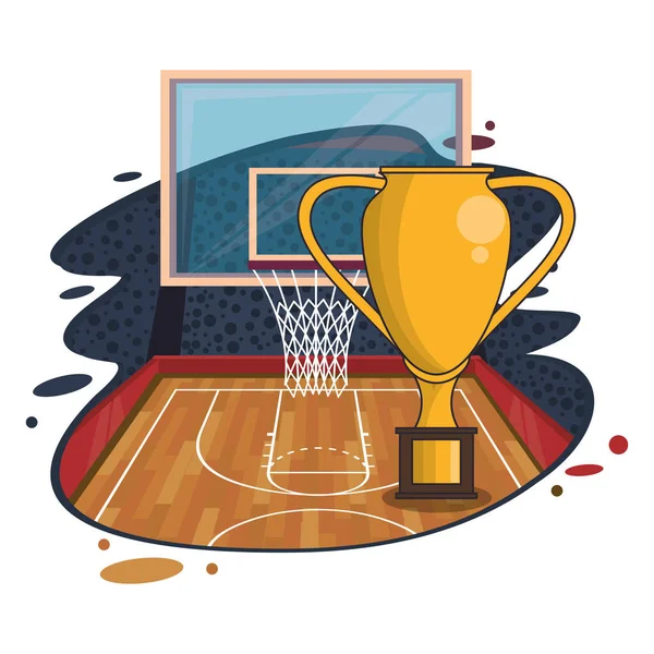Basketbalové sportovní vybavení izolované ikony — Stockový vektor