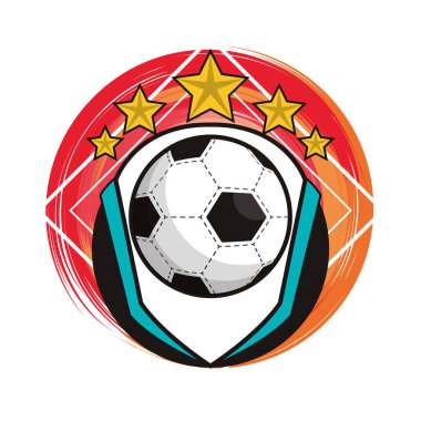 soccer sport balloons scene icons