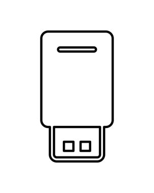 usb bellek flaşı izole edilmiş simgesi