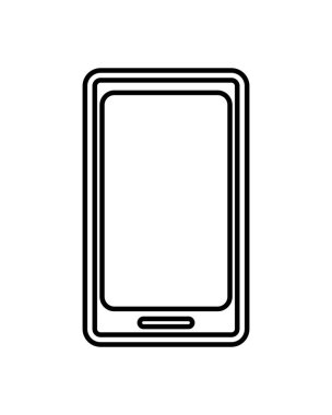 akıllı telefon aygıtı teknolojisi izole edilmiş simge