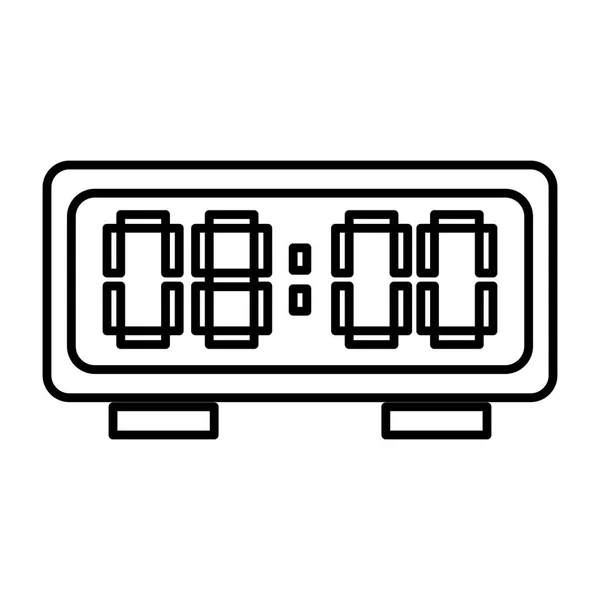 Digital alarm clock isolated icon — 스톡 벡터