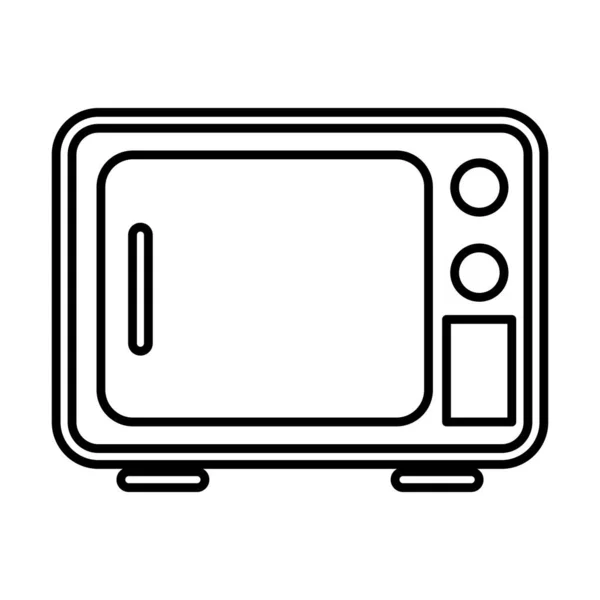 Magnetron huishoudapparaat geïsoleerd pictogram — Stockvector