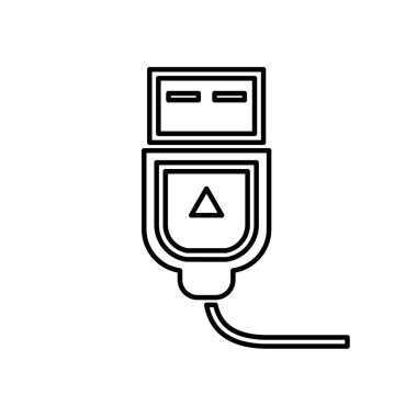 usb kablo bağlantısı izole edilmiş simge