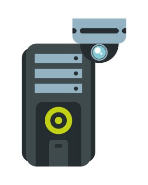 computer desktop tower with cctv camera