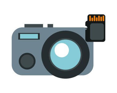 SD kartı olan fotoğraf makinesi.