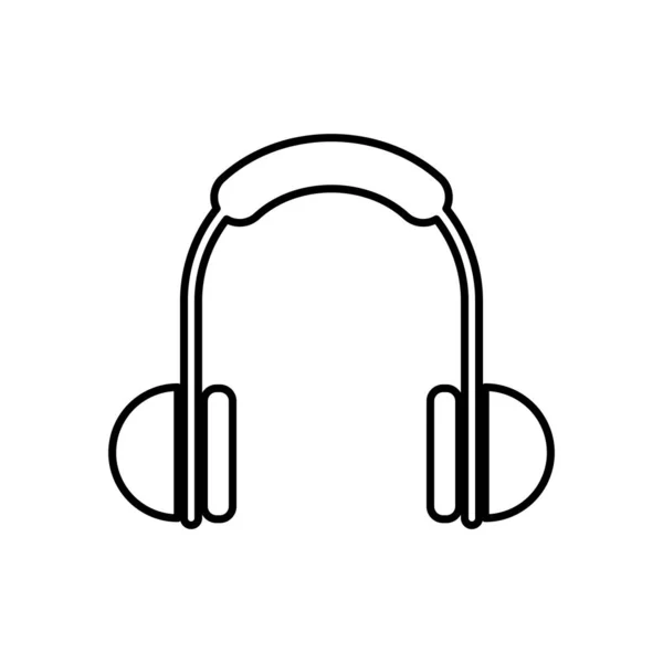 Fülhallgató audio eszköz izolált ikon — Stock Vector