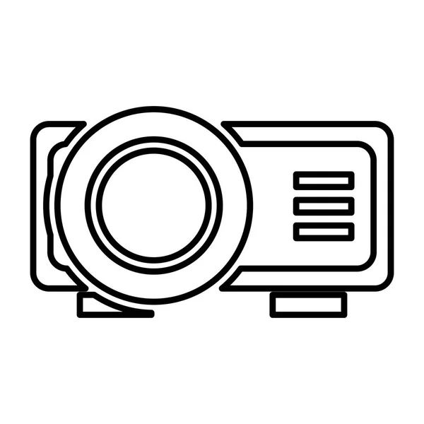 Reproductor de frijol de vídeo aislado icono — Vector de stock