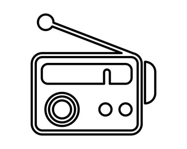 radyo müzik çalar izole edilmiş simge