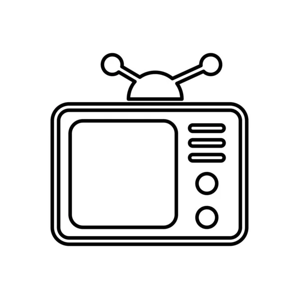 Dispositivo de televisión icono aislado — Archivo Imágenes Vectoriales
