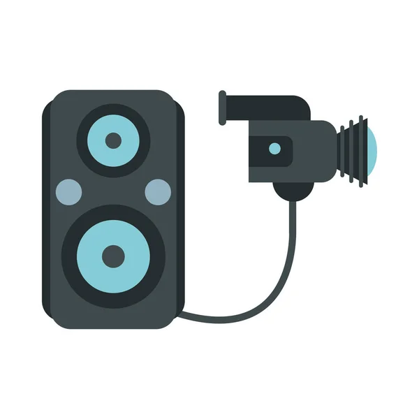 Speaker audio music with handy cam — Stock vektor