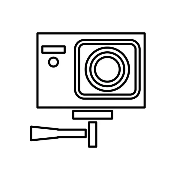 Video go kamera enhet isolerad ikon — Stock vektor