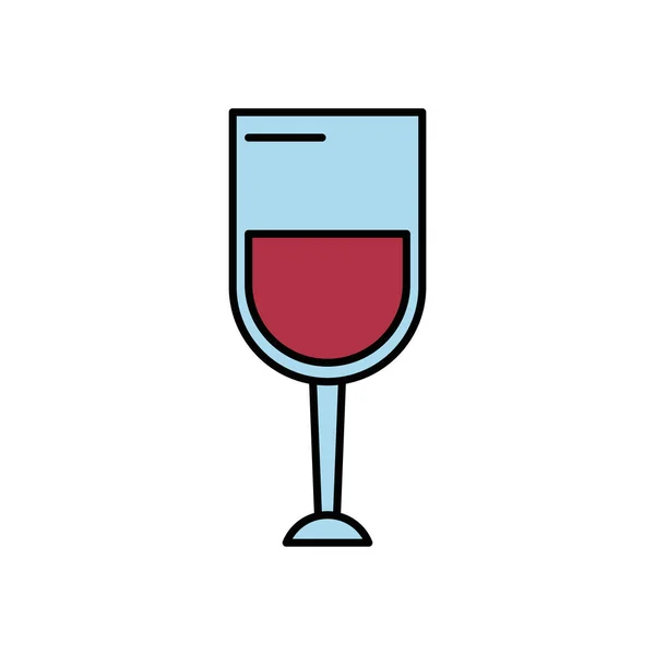 Ποτήρι κρασί ποτό απομονωμένο εικονίδιο — Διανυσματικό Αρχείο