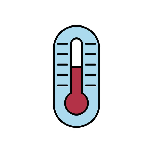 Termometertemperatur mäta isolerad ikon — Stock vektor