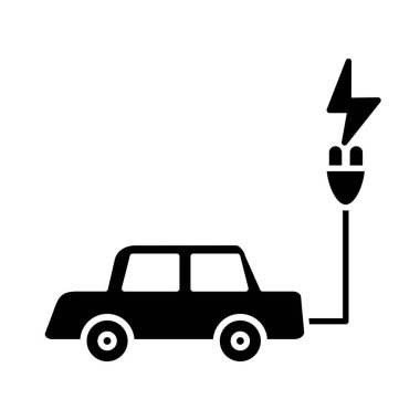 Bağlantı kablosu simgesine sahip ekoloji arabası