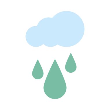 Yağmur damlalı bulut simgesi