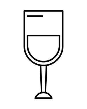 şarap kadehi izole edilmiş ikon iç