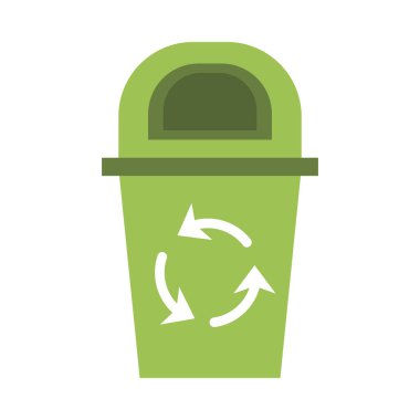 Geri dönüşüm okları olan atık kutusu