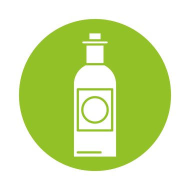 Şarap şişesi izole edilmiş ikon iç