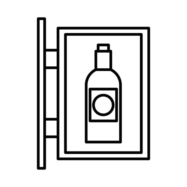 Wijn fles drank label opknoping — Stockvector
