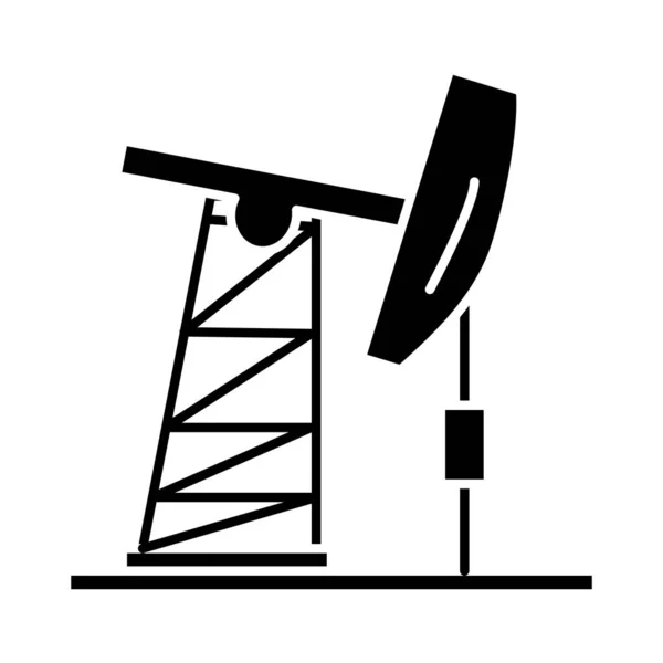 Drill refinery plant isolated icon — Stock Vector