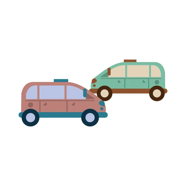 Автомобили автомобили автомобили автомобили изолированные иконы — стоковый вектор