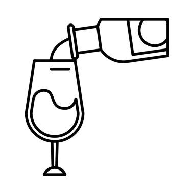 Şarap şişesi bardakla iç.