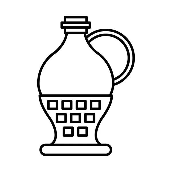 Wine jar drink isolated icon — Stock Vector