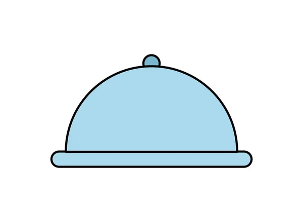 Tray server restaurant isolated icon — 스톡 벡터