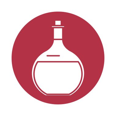 Şarap şişesi izole edilmiş ikon iç