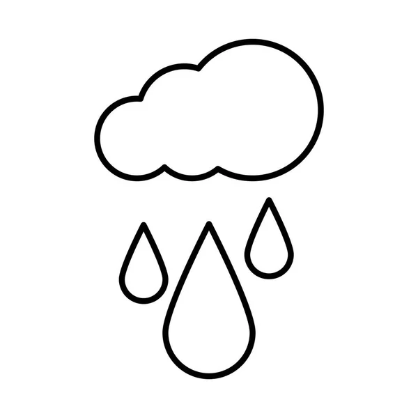 Σύννεφο με σταγόνες βροχής εικονίδιο — Διανυσματικό Αρχείο