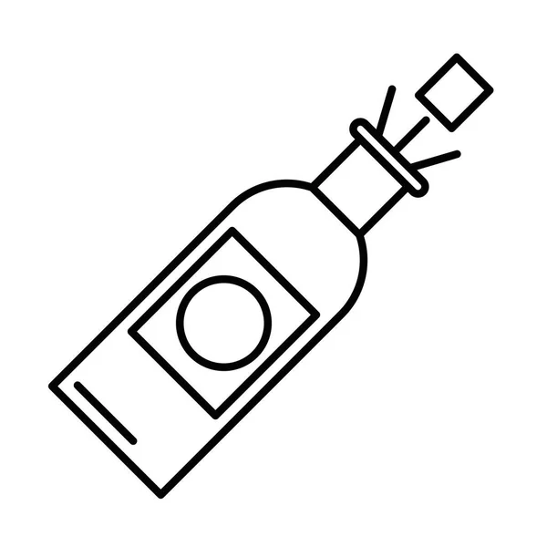 Wine bottle drink isolated icon — Stock Vector